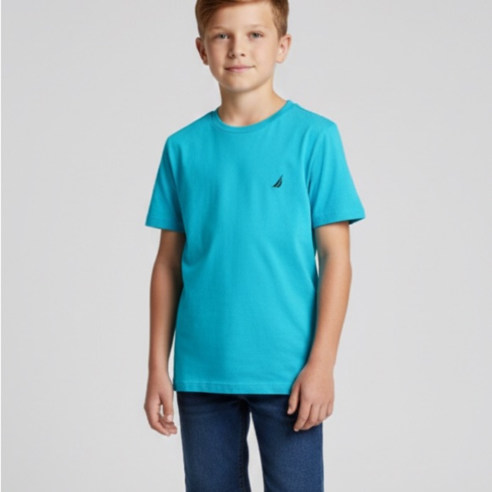 Nautica Kids Turquoise Short Sleeve T-Shirt - XS Youth
